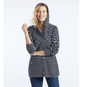 L.L. Bean Ultrasoft striped hoodie jacket NWOT XS